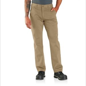 NWT Carhartt Relaxed Fit Twill Utility Work Pants in Dark Khaki